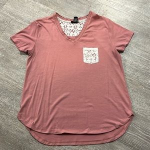 Pink short sleeve shirt
